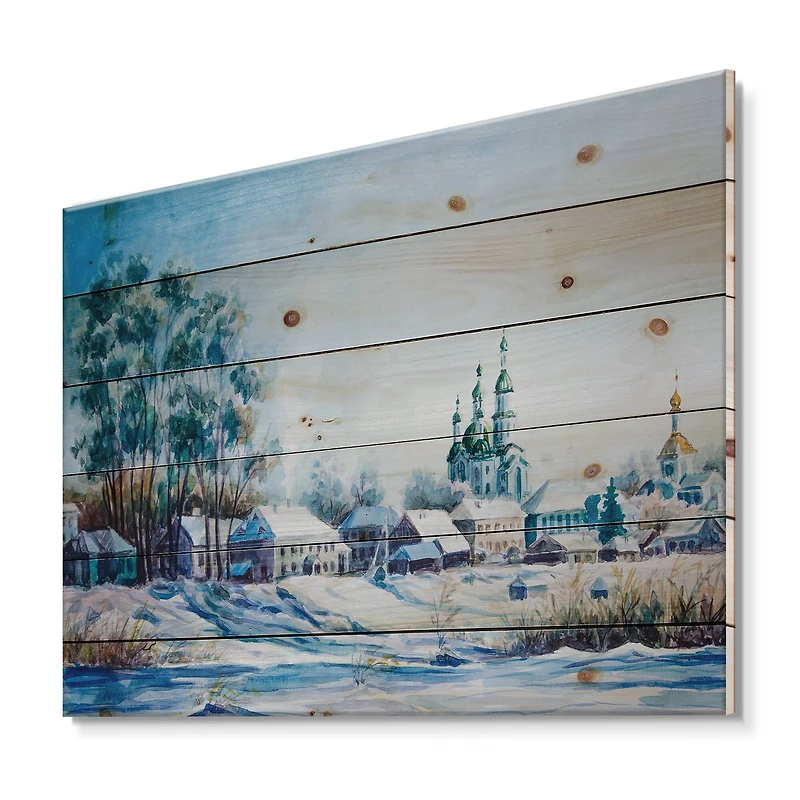 Designart - Small Town In Winter Times