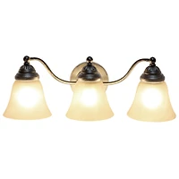 Lalia Home Essentix Oil Rubbed Bronze 3 Light Alabaster Vanity