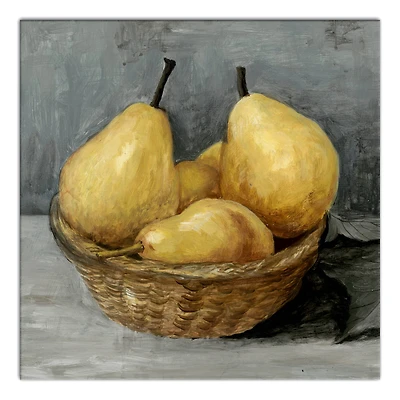 Painterly Pears Canvas Wall Art
