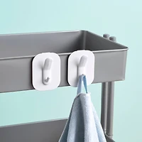 White Double Cart Hooks by Simply Tidy™, 2ct.