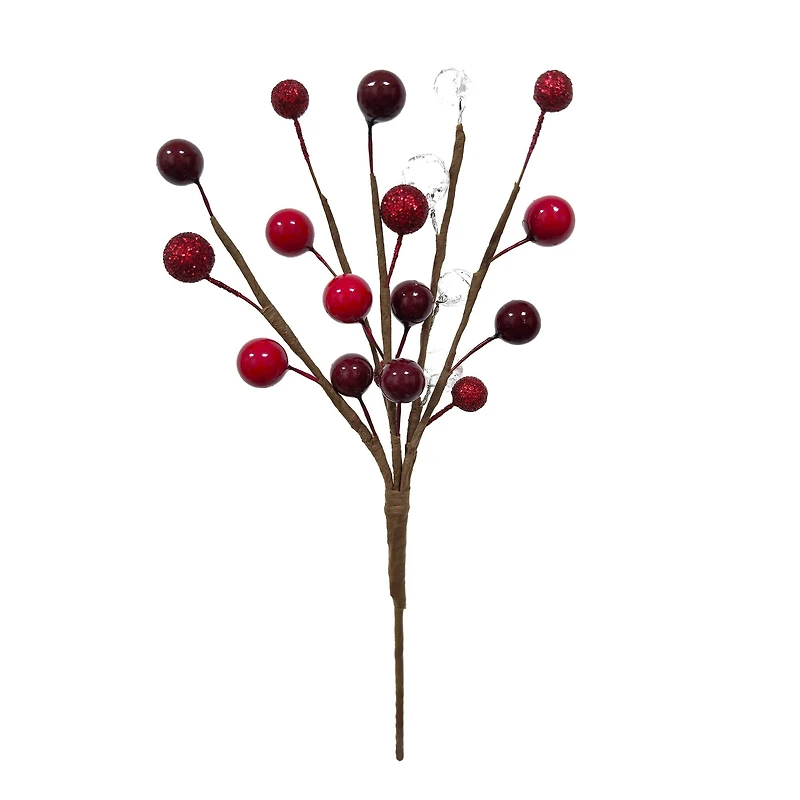 8" Red, Crystal & Burgundy Berry Pick by Ashland®
