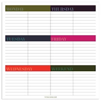 TF Publishing Weekly Wonder Desk Pad