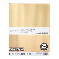 12 Packs: 25 ct. (300 total) Gold Foil 8.5" x 11" Cardstock Paper by Recollections™