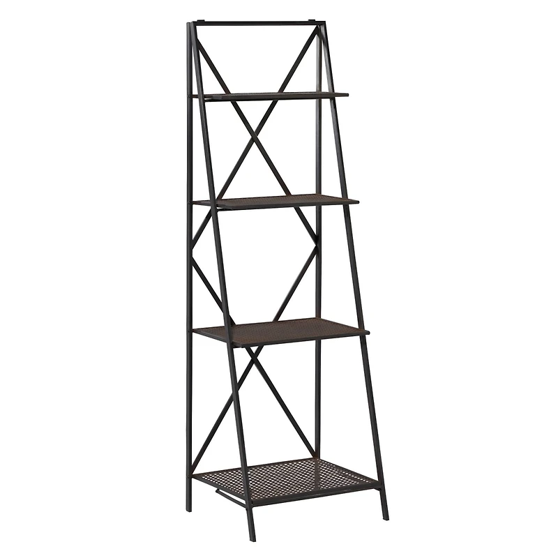 4.75ft. Black Metal Industrial Shelves