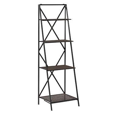 4.75ft. Black Metal Industrial Shelves