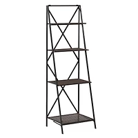 4.75ft. Black Metal Industrial Shelves