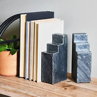 Hello Honey® 6.5" Geometric Marble Bookend Set