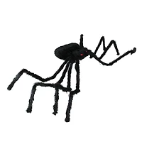 44" Lighted Black Spider with Red Eyes Halloween Decoration