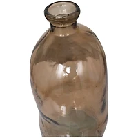 29" Brown Spanish Bottle Glass Vase