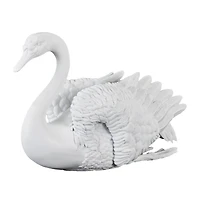 24" White Swan Sculpture