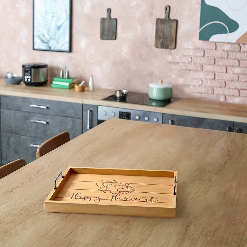 Elegant Designs™ 15.5" Happy Harvest Serving Tray with Handles