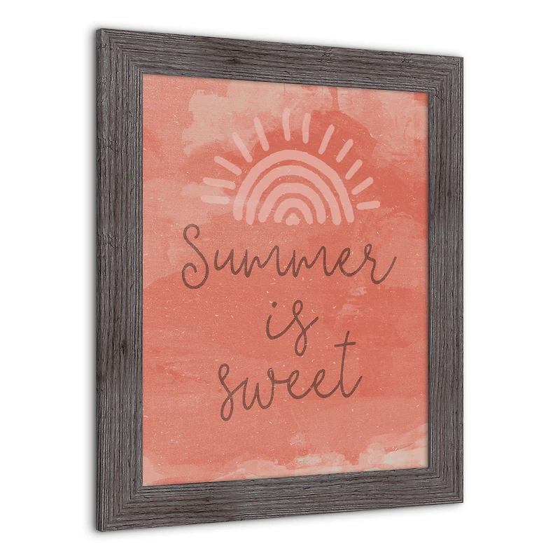 Summer is Sweet Western Gray Framed Print