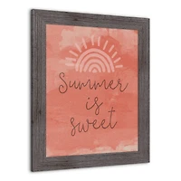 Summer is Sweet Western Gray Framed Print