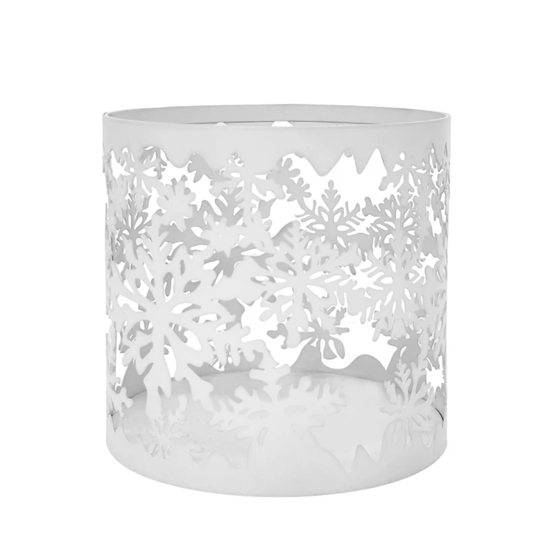 4.25" White Metal Snowflake Candle Holder by Ashland®