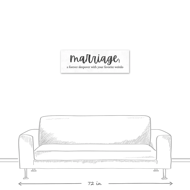 Marriage A Forever Sleepover 36" x 12" Canvas Wall Art