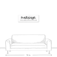 Marriage A Forever Sleepover 36" x 12" Canvas Wall Art