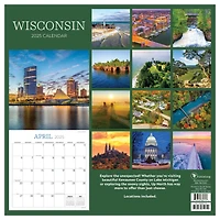 TF Publishing 2025 Wisconsin Wall Calendar