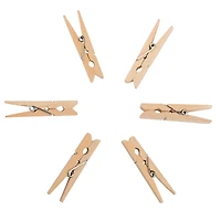 JAM Paper 2" Natural Wood Clip Clothespins, 24ct.