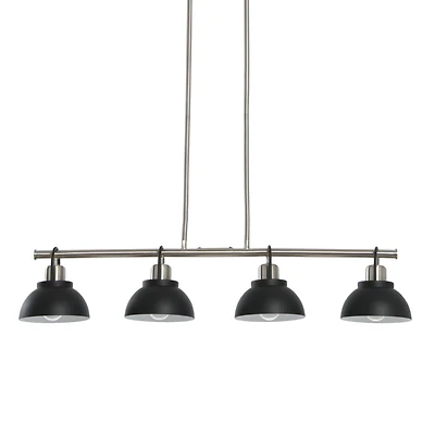 Hello Honey® Robert Stevenson Lighting Walsh Metal 4-Light Linear Chandelier with Shades