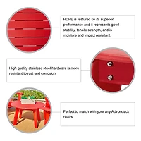 Glitzhome® 32" Red Round Outdoor Coffee Table