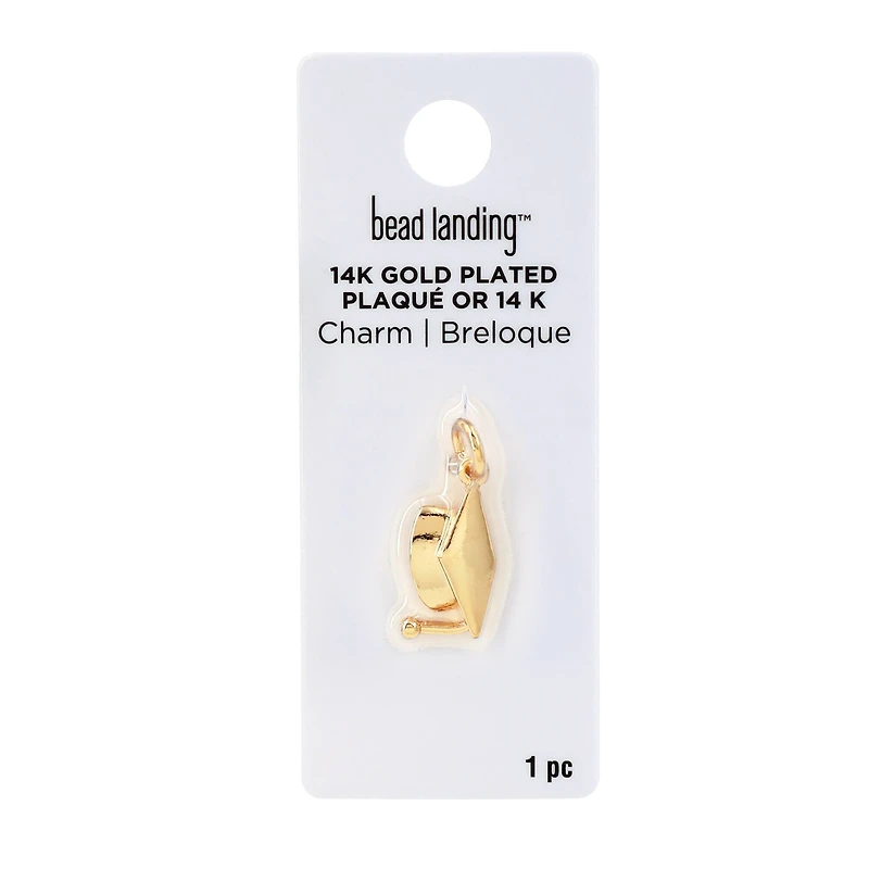 14K Gold Plated Graduation Cap Charm by Bead Landing™