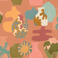 Alja Horvat Terracotta Miracle Vases Peel & Stick Wallpaper