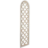 Brown Wood Carved Trellis Geometric Wall Decor 13" x 1" x 49"