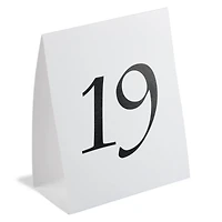 JAM Paper 4" x 5" White with Black Calligraphy Font 13-24 Table Number Tent Cards, 2 Packs of 12