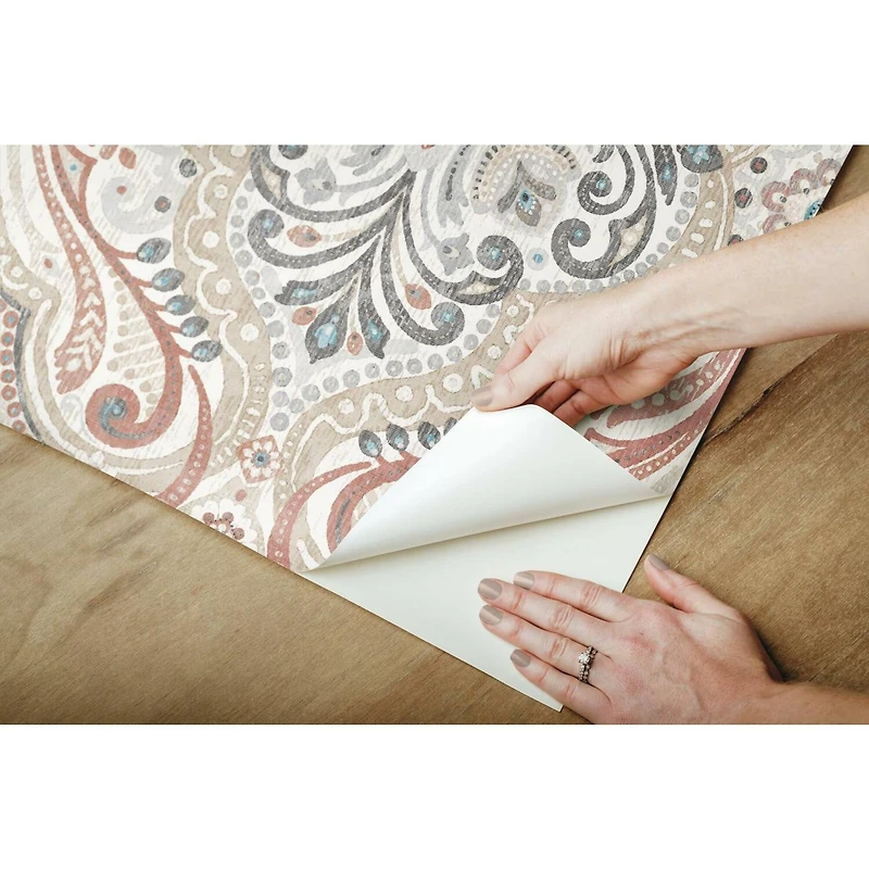 RoomMates Bohemian Damask Peel & Stick Wallpaper