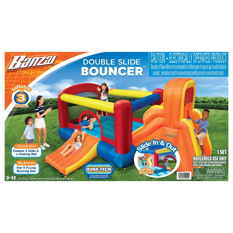 Banzai® Inflatable Double Slide Bouncer™ Outdoor Toy