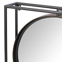 52" Gray Metal Modern Wall Mirror