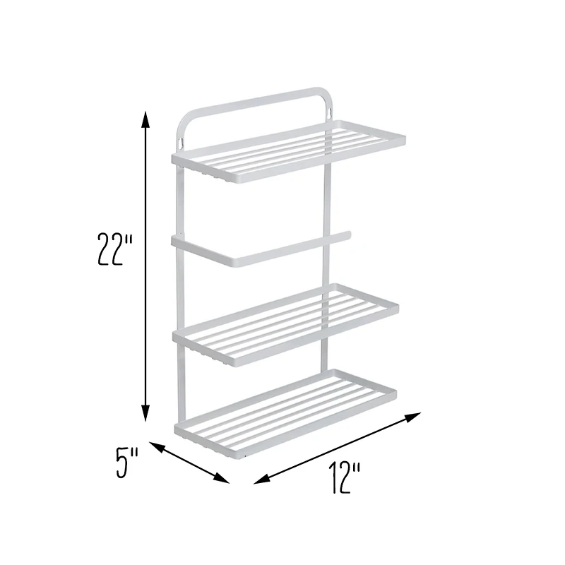 Honey Can Do White Spice Rack & Paper Towel Holder