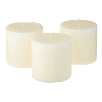 12 Packs: 3 ct. (36 total) Basic Elements™ 3" x 3" Ivory Pillar Candles by Ashland®