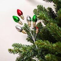 11.5" Red, Green & Silver Bulb Pick by Ashland®