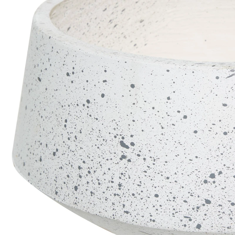 Set of 2 White MgO Contemporary Planter 10", 12"