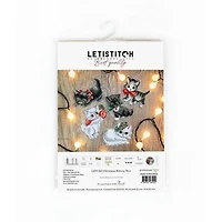 Letistitch Christmas Kittens Toys Counted Cross Stitch Kit