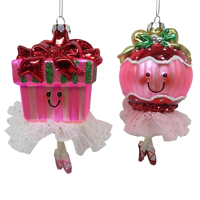 Assorted 5.5" Ballerina Gift Wrap Glass Ornament by Ashland®, 1pc.