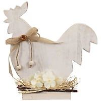 9.5" Distressed Rooster Silhouette Spring Décor