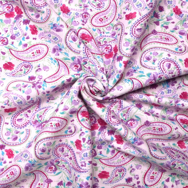 Feldman Pink Paisley Cotton Flannel