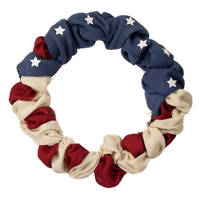 20" Americana Stars & Stripes Burlap Wreath