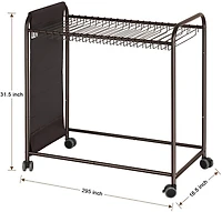 NEX™ Brown 20-Hanger Rolling Trolley Closet Organizer