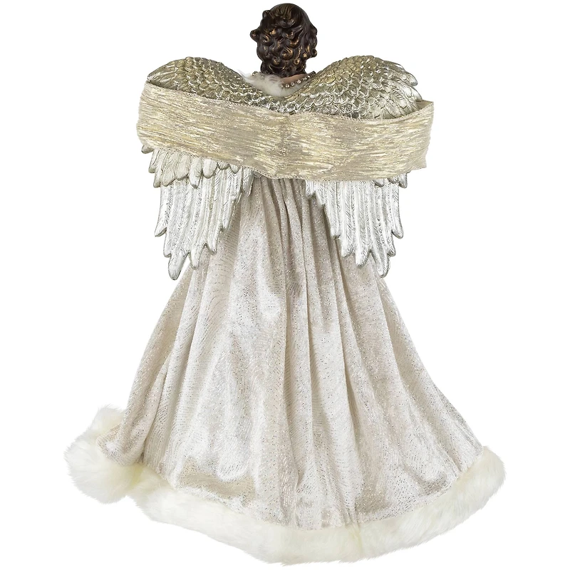 18" White & Silver Angel Christmas Tree Topper