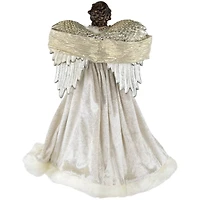 18" White & Silver Angel Christmas Tree Topper