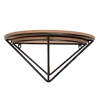 Glitzhome® Farmhouse Metal & Wooden Triangle Floating Shelf Set