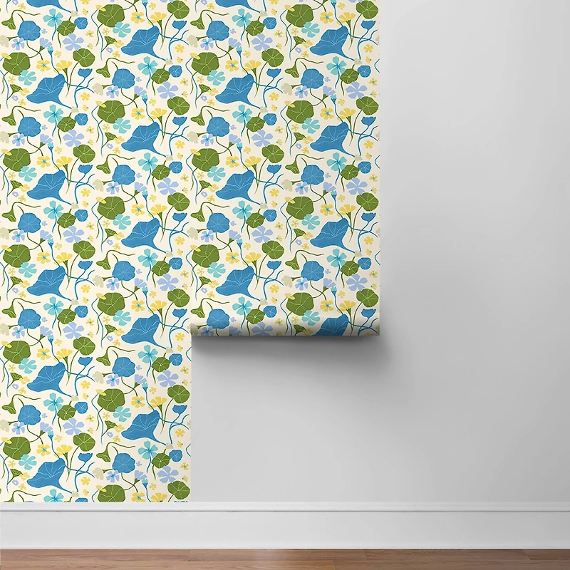 Elana Gabrielle Nasturtiums Floral Peel & Stick Wallpaper