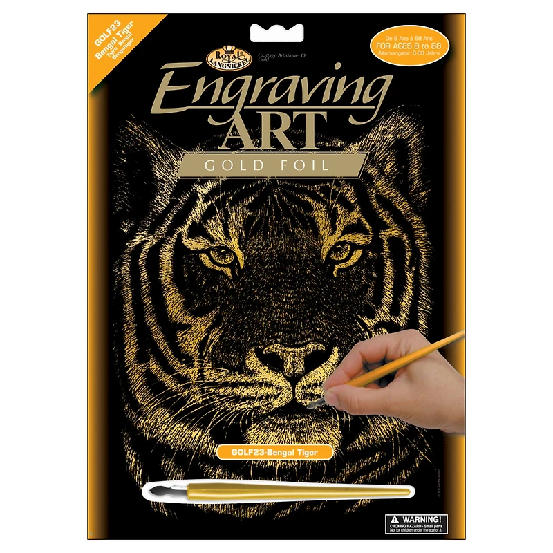 Royal & Langnickel® Engraving Art™ Bengal Tiger Gold Foil Kit
