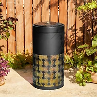 Glitzhome® 24" Metal LED Cutout Pattern Outdoor Fountain