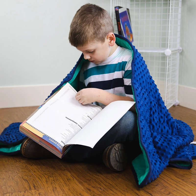 Bouncyband® 56" x 36" Soft Fleece Weighted 7lb. Small Sensory Blanket for Kids