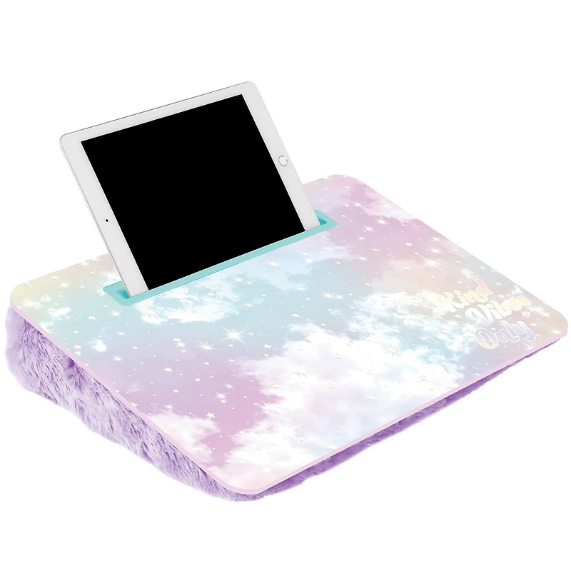 Make It Real™ 3C4G 12" x 17" Purple & Pastel Holowave Lap Desk