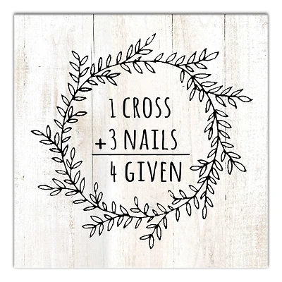 Easter Math Wreath Canvas Wall Art